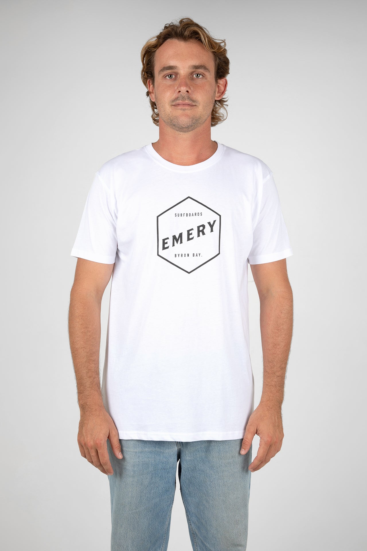 HEX TEE / WHITE – Emery Surfboards & Apparel