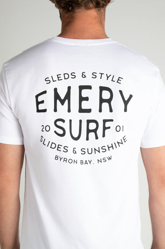SLEDS & STYLE TEE / WHITE