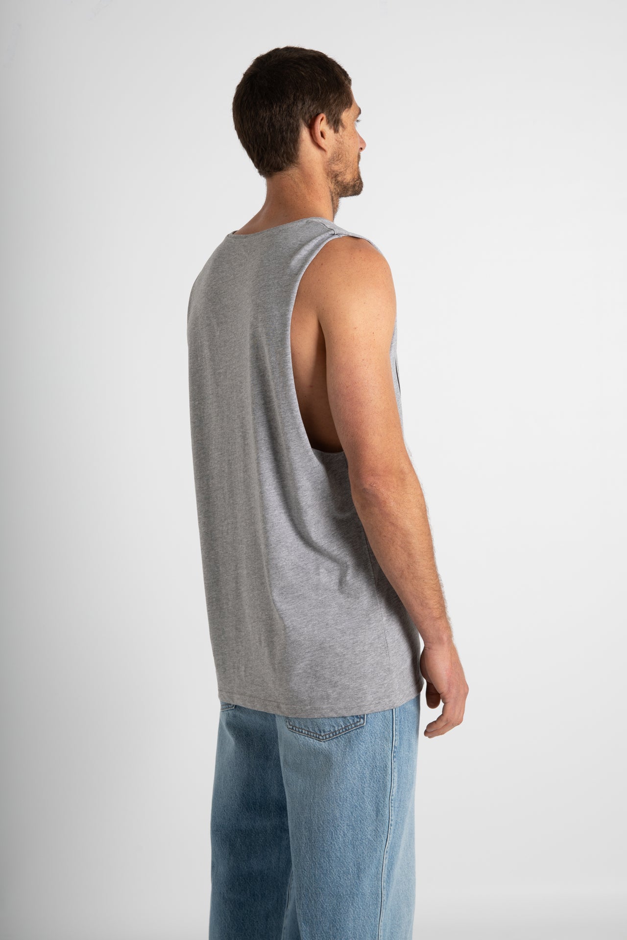 SURF CO BAND CUT TEE / GREY MARLE (BACK IN STOCK)