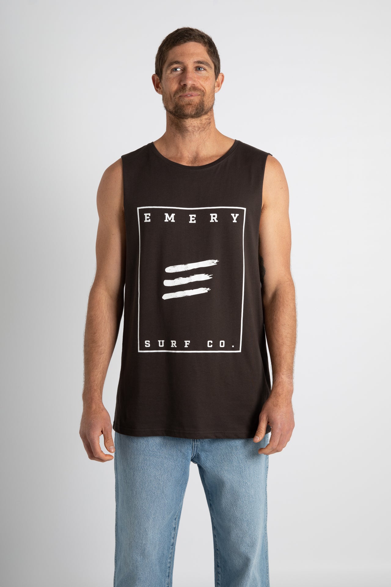 SURF CO BAND CUT TEE / COAL (BACK IN STOCK)