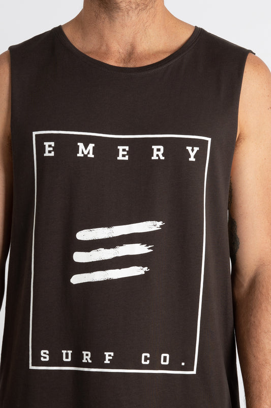 SURF CO BAND CUT TEE / COAL (BACK IN STOCK)