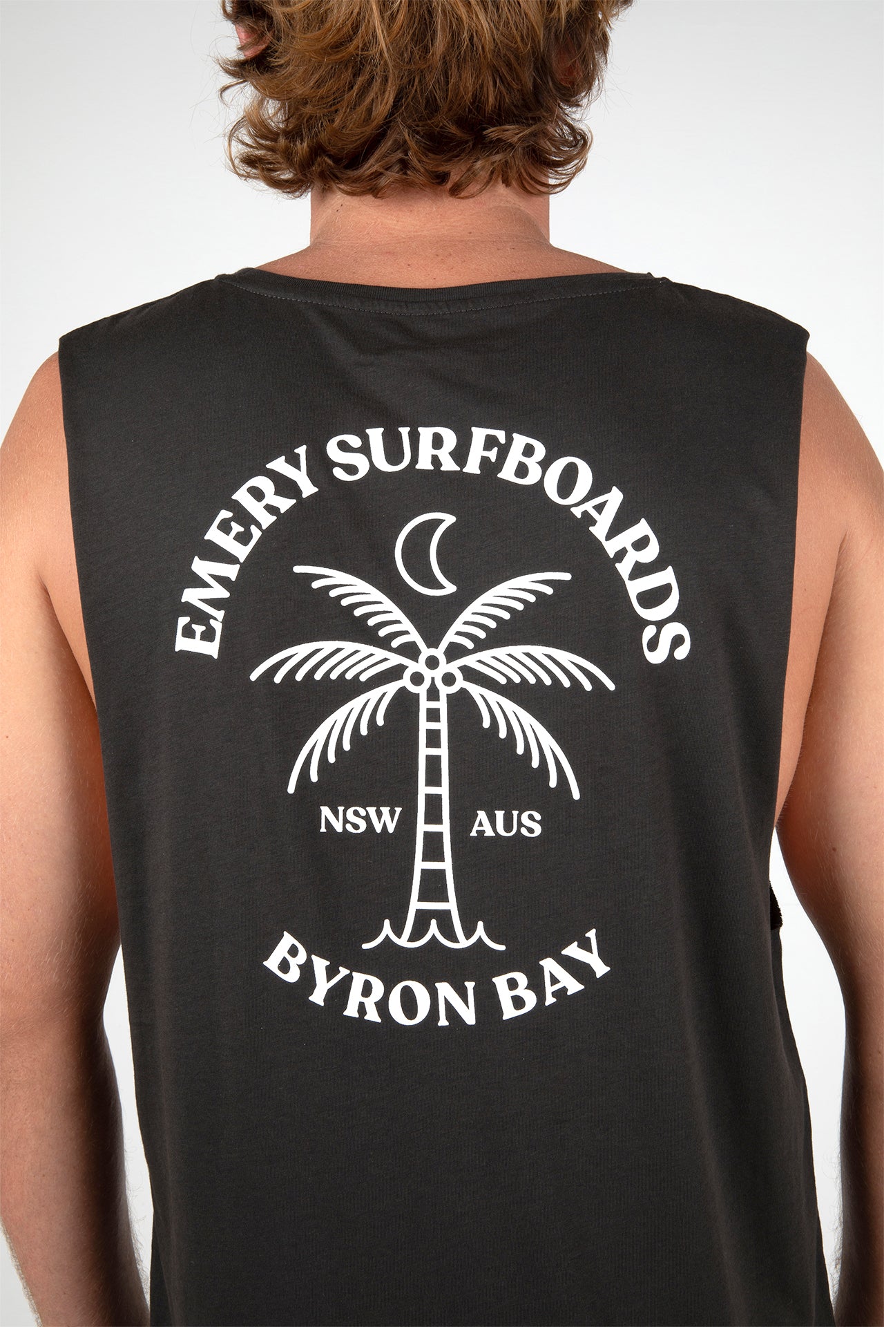 NEW PALM BAND CUT TEE / COAL (BACK IN STOCK)