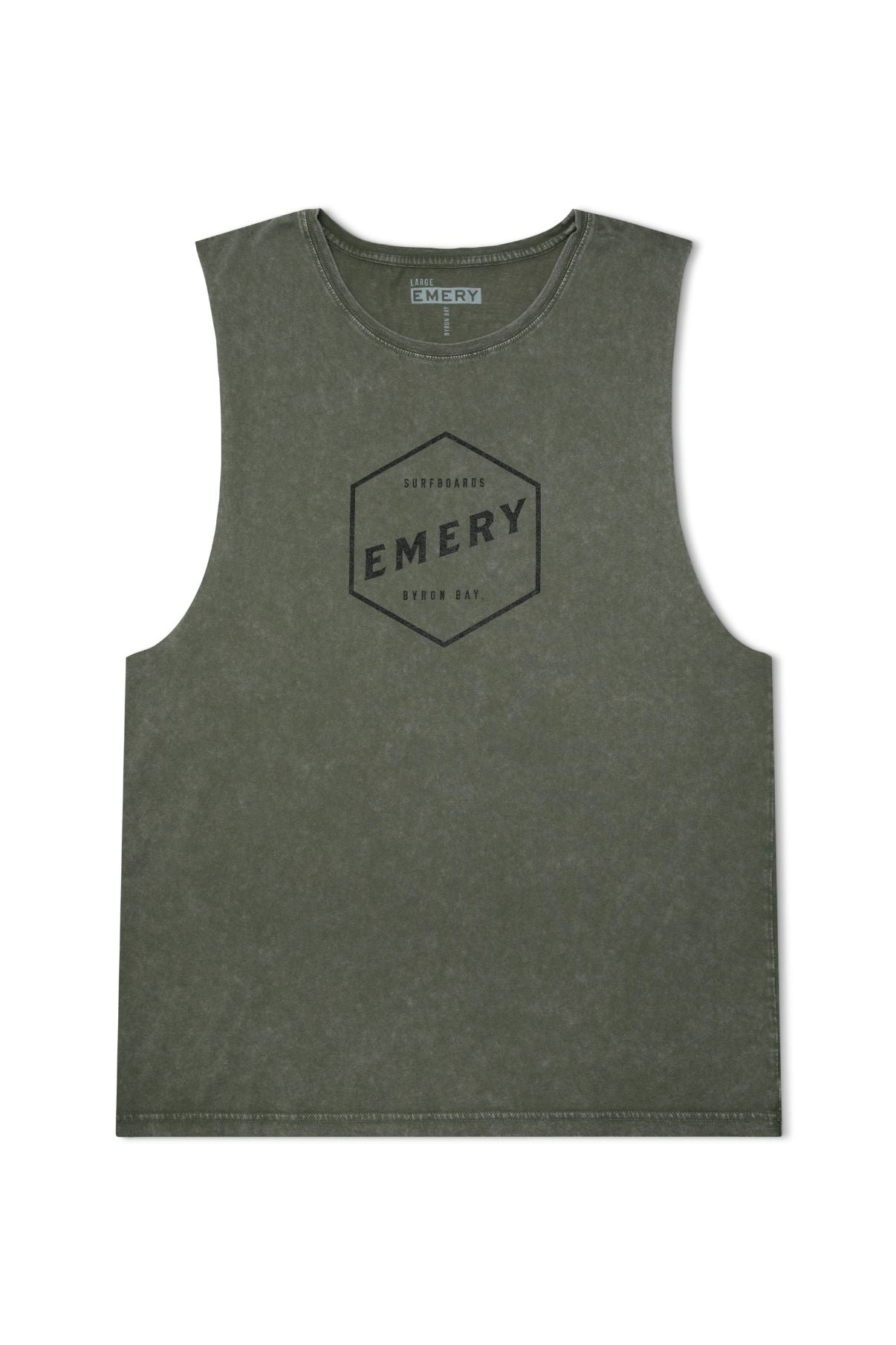 HEX BAND CUT TEE / MOSS STONE (BACK IN STOCK)