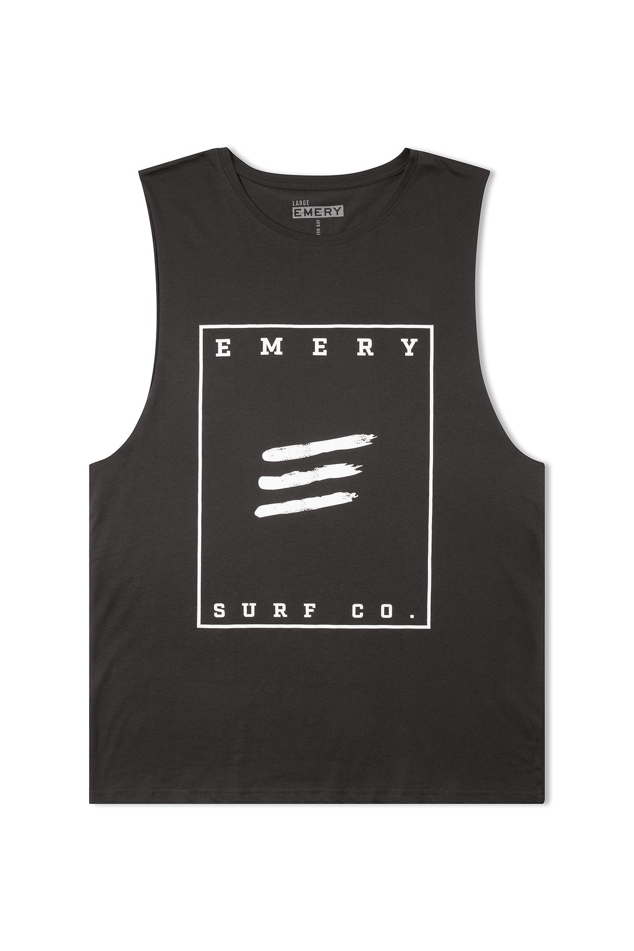 SURF CO BAND CUT TEE / COAL (BACK IN STOCK)