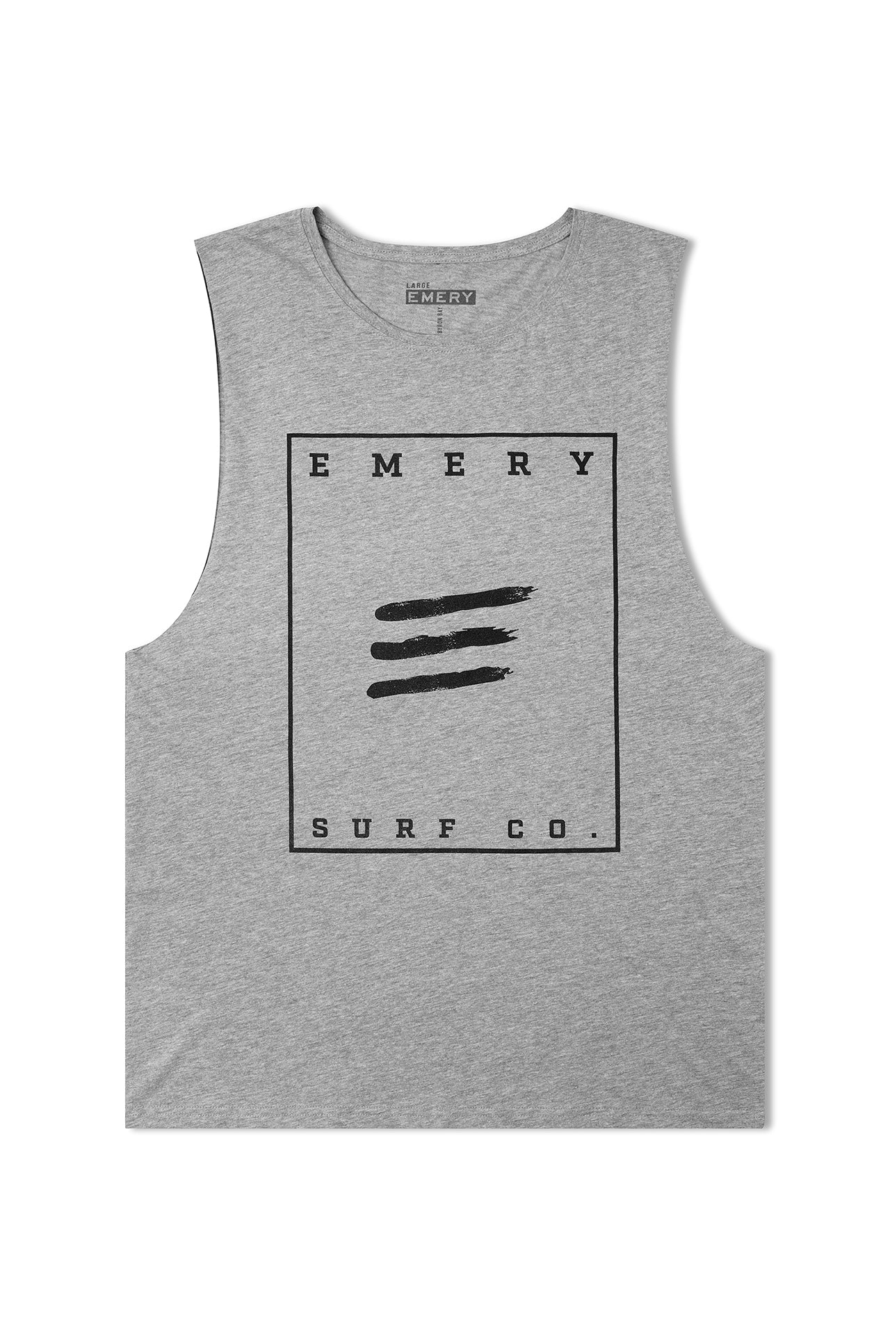 SURF CO BAND CUT TEE / GREY MARLE (BACK IN STOCK)