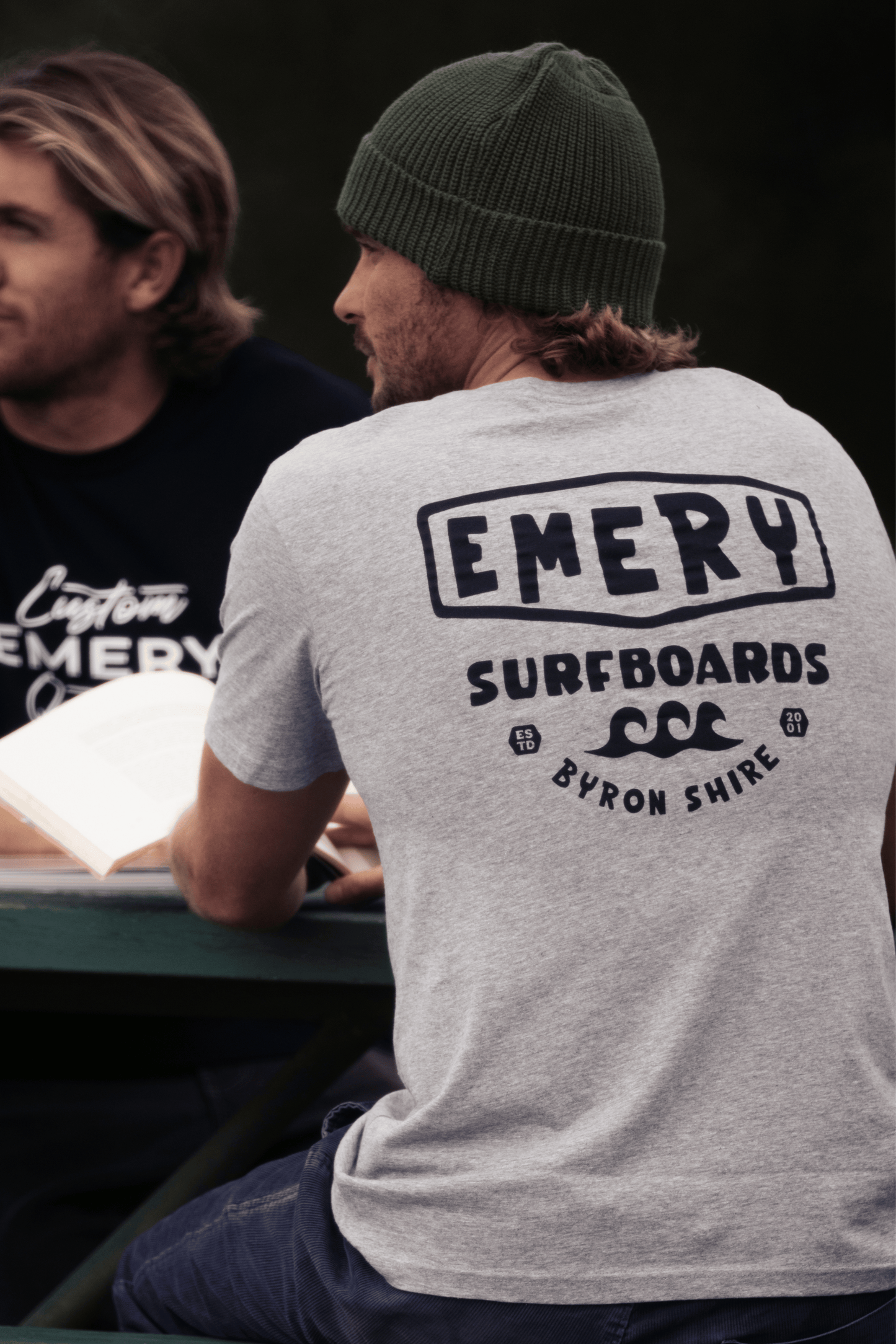 BYRON SHIRE TEE / GREY MARLE