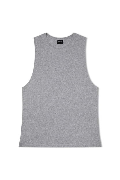 BYRON SHIRE BAND CUT TEE / GREY MARLE