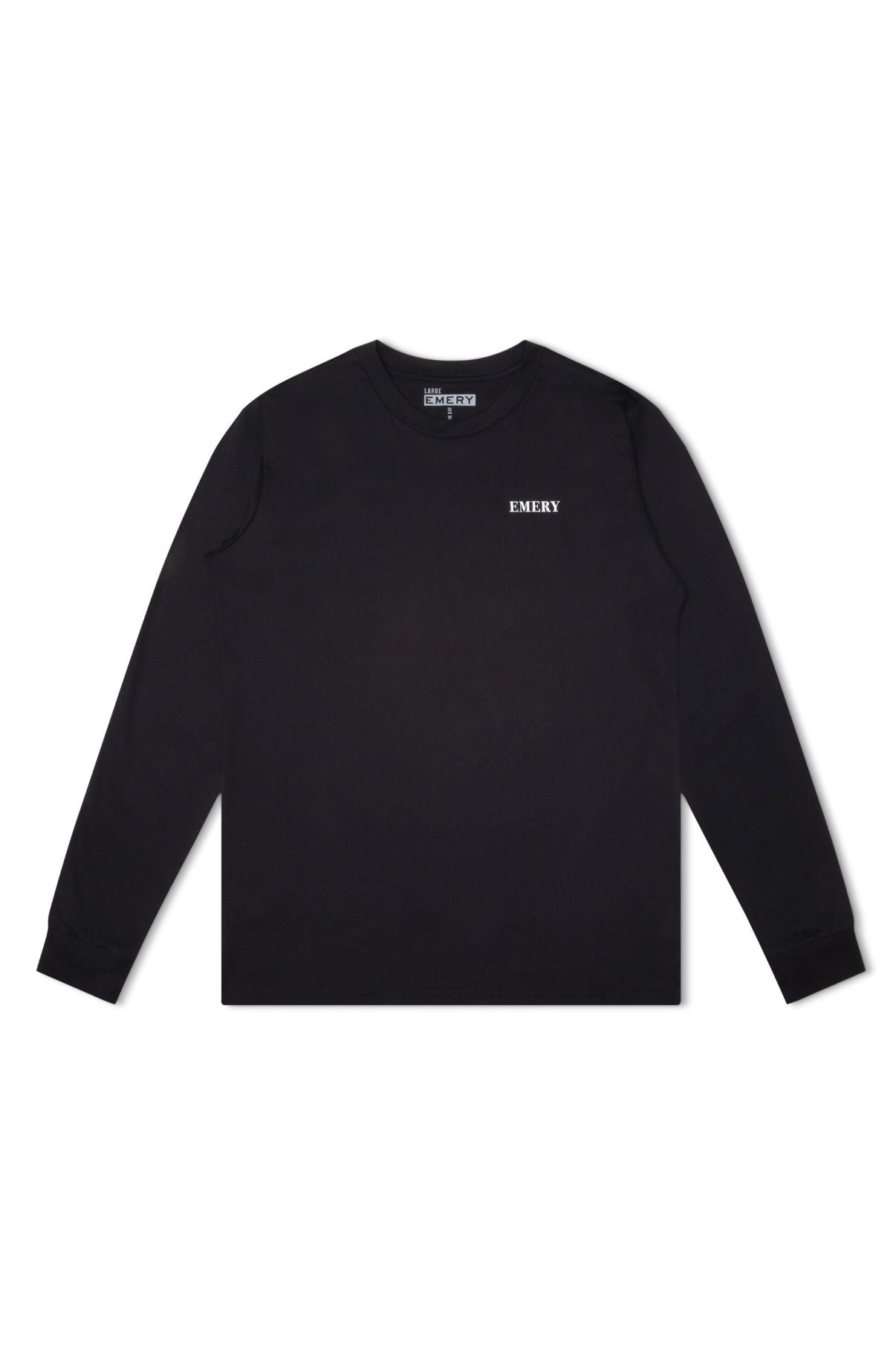 SERIF LONG SLEEVE TEE / BLACK