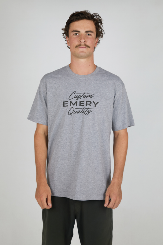 CORE SCRIPT TEE / GREY MARLE