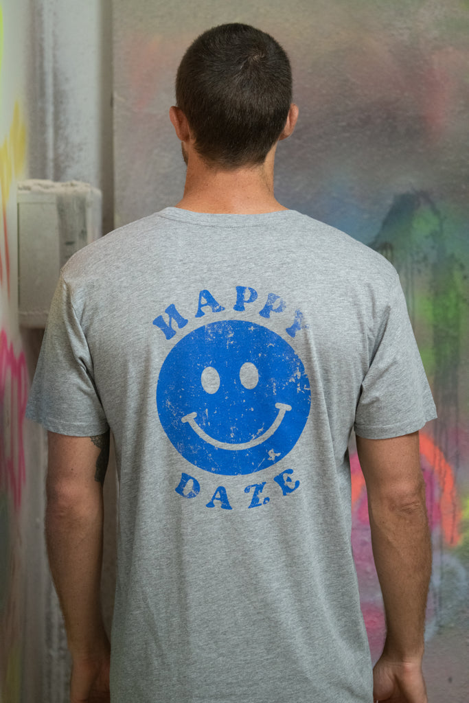 HAPPY DAZE TEE / GREY MARLE